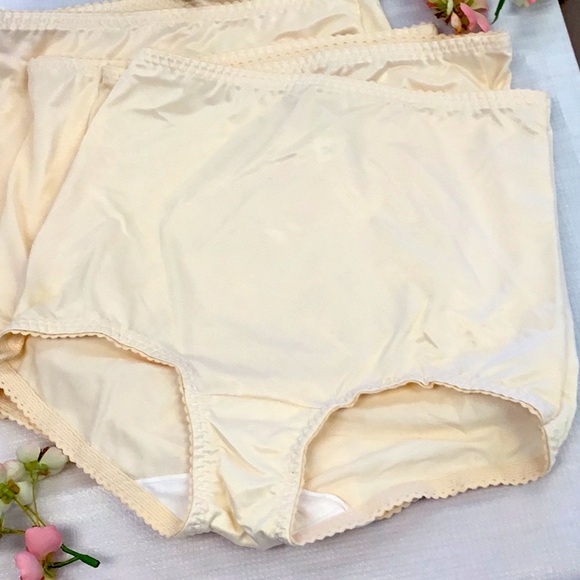 5 Hanes Briefs LG Beige Full Size Panties S500 NEW - Picture 1 of 4